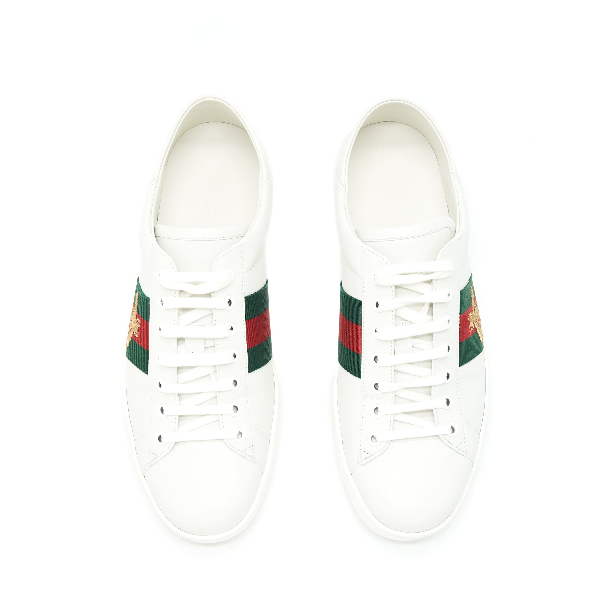 Gucci Men'S White Sneaker Bee Pattern