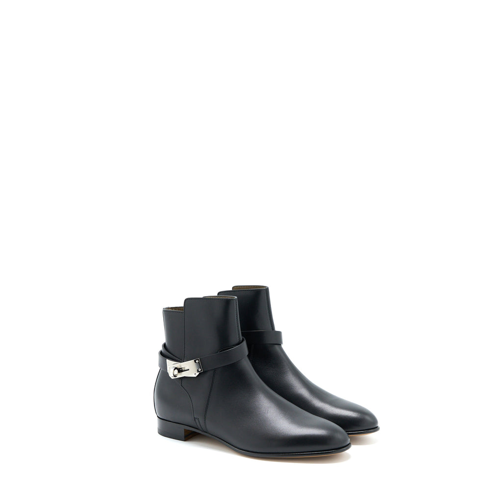 HERMES NEO ANKLE BOOTS CALFSKIN BLACK SHW