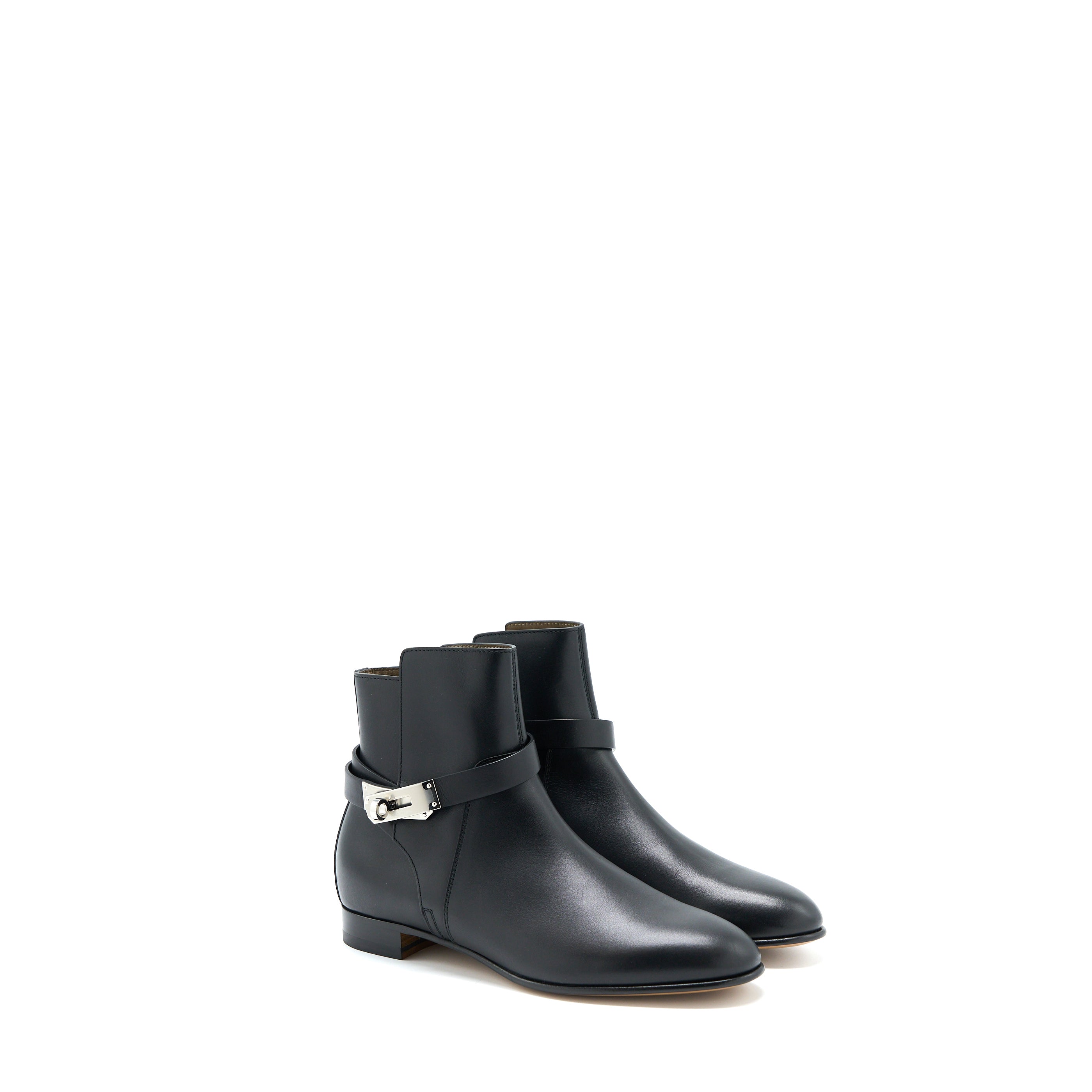 HERMES NEO ANKLE BOOTS CALFSKIN BLACK SHW