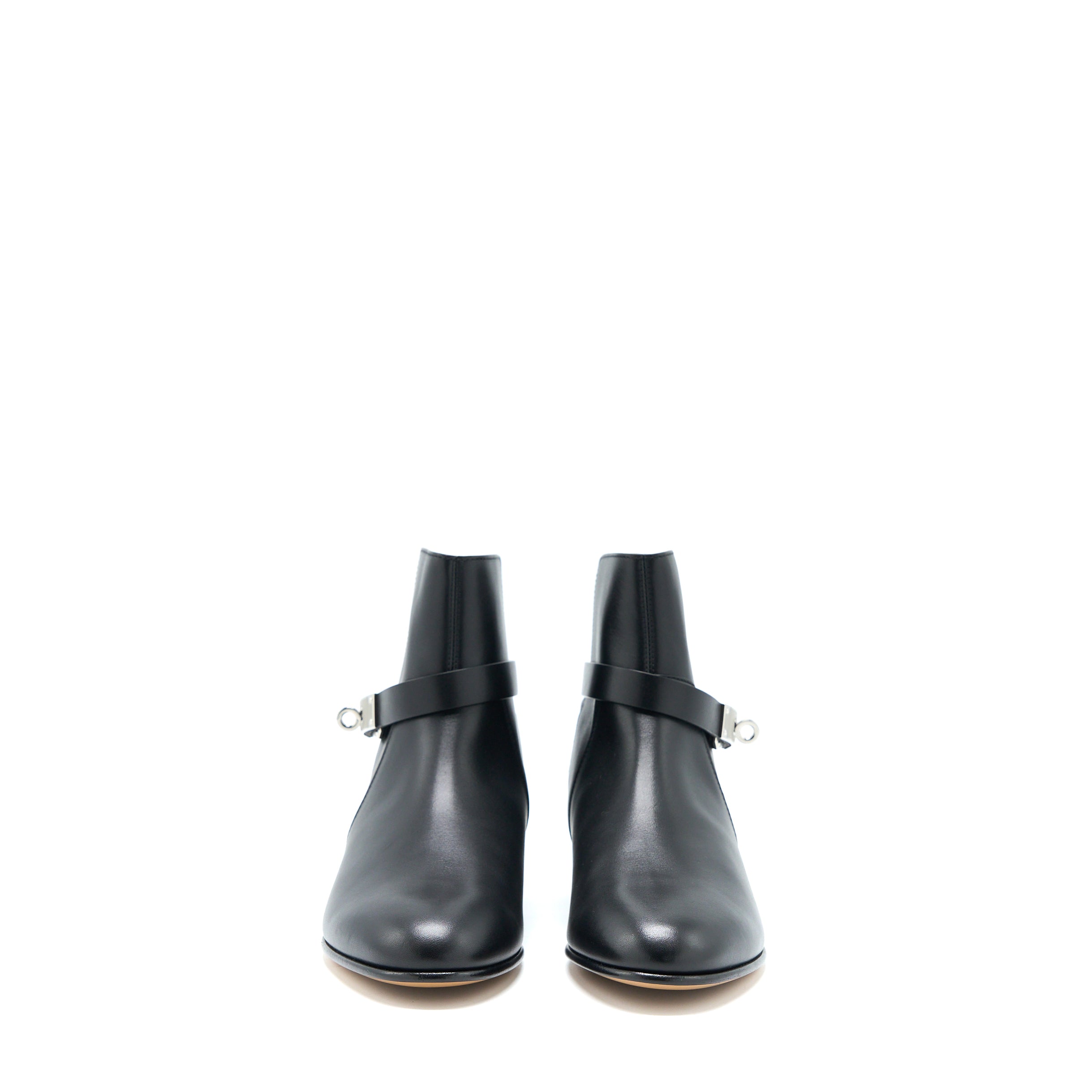 HERMES NEO ANKLE BOOTS CALFSKIN BLACK SHW