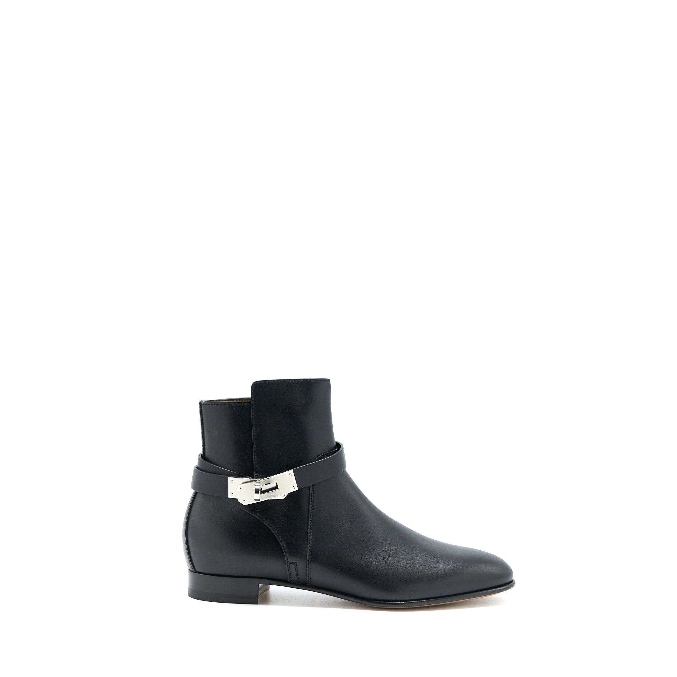 HERMES NEO ANKLE BOOTS CALFSKIN BLACK SHW