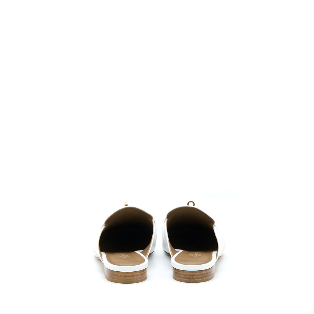 HERMES OZ MULE CALFSKIN BLANC RGHW