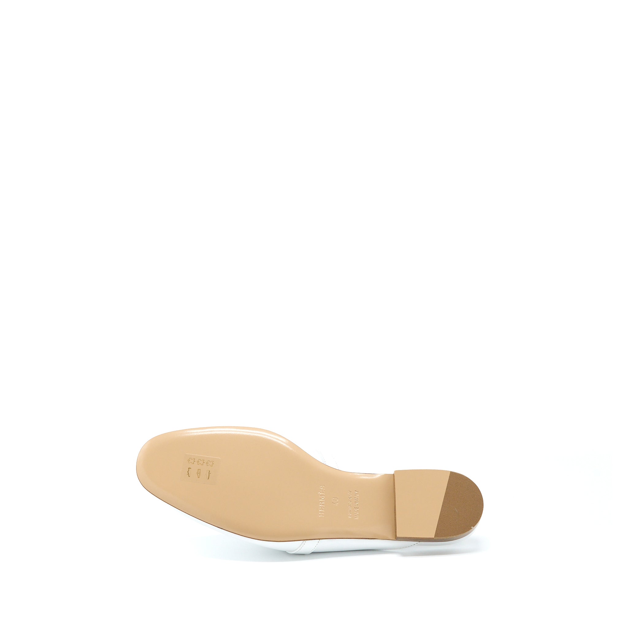HERMES OZ MULE CALFSKIN BLANC RGHW
