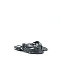 CHANEL 22S CC LOGO FLIP FLOPS PRINTED LAMBSKIN BLACK/WHITE