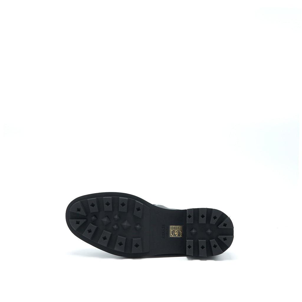 HERMES RICHELIEU DERBY FIRST LOAFER CALFSKIN GLACE BLACK SHW