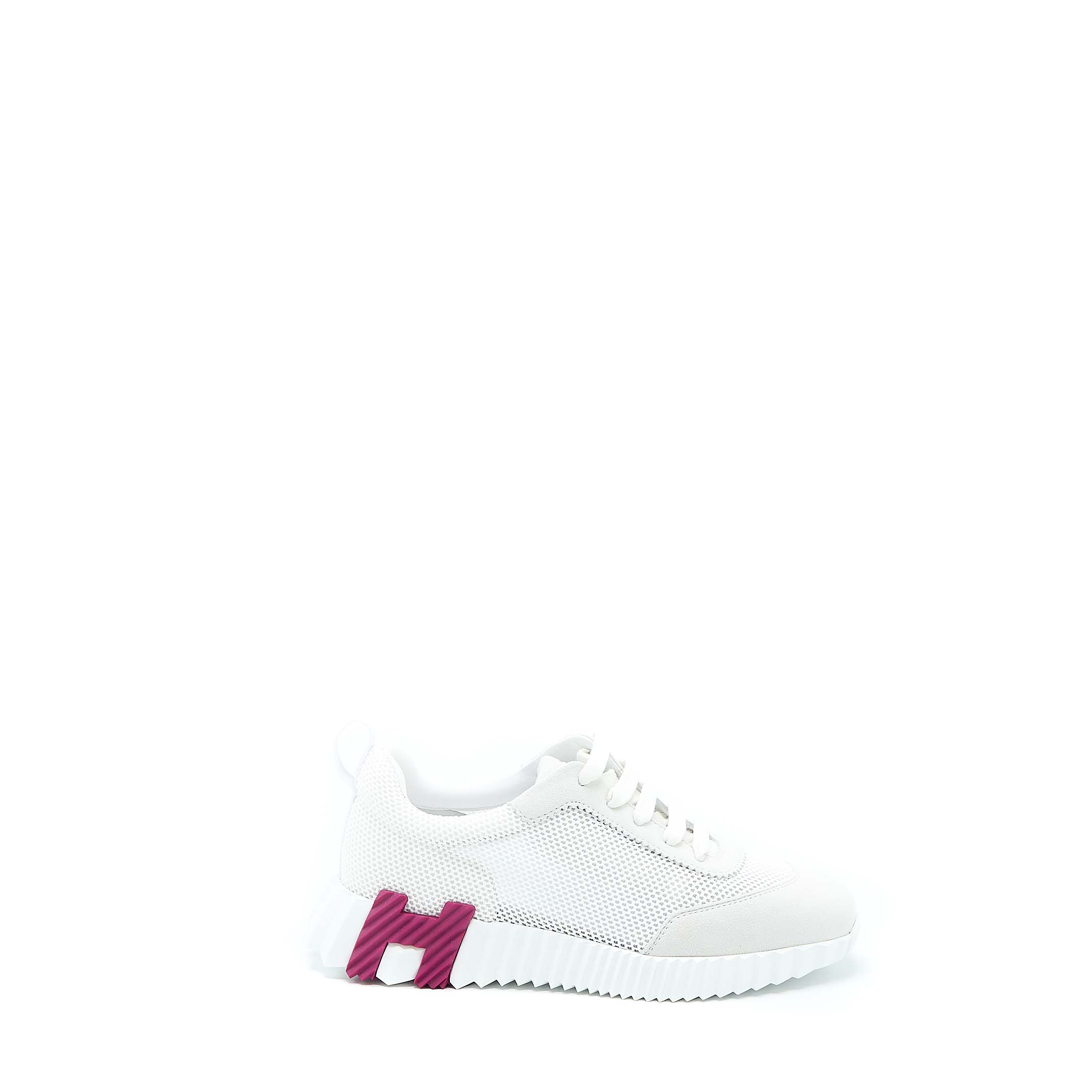 HERMES FEMME BOUNCING SNEAKER SUEDE/GOATSKIN WHITE/MULTICOLOUR