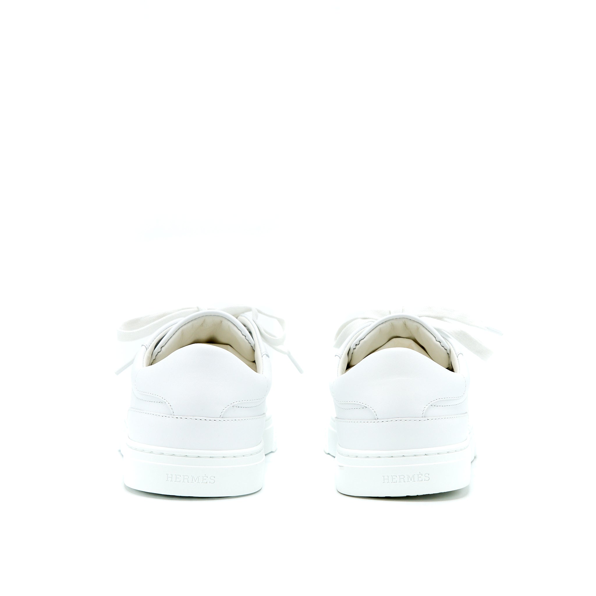 HERMES DAY SNEAKER WHITE ROSE GOLD BUCKLE