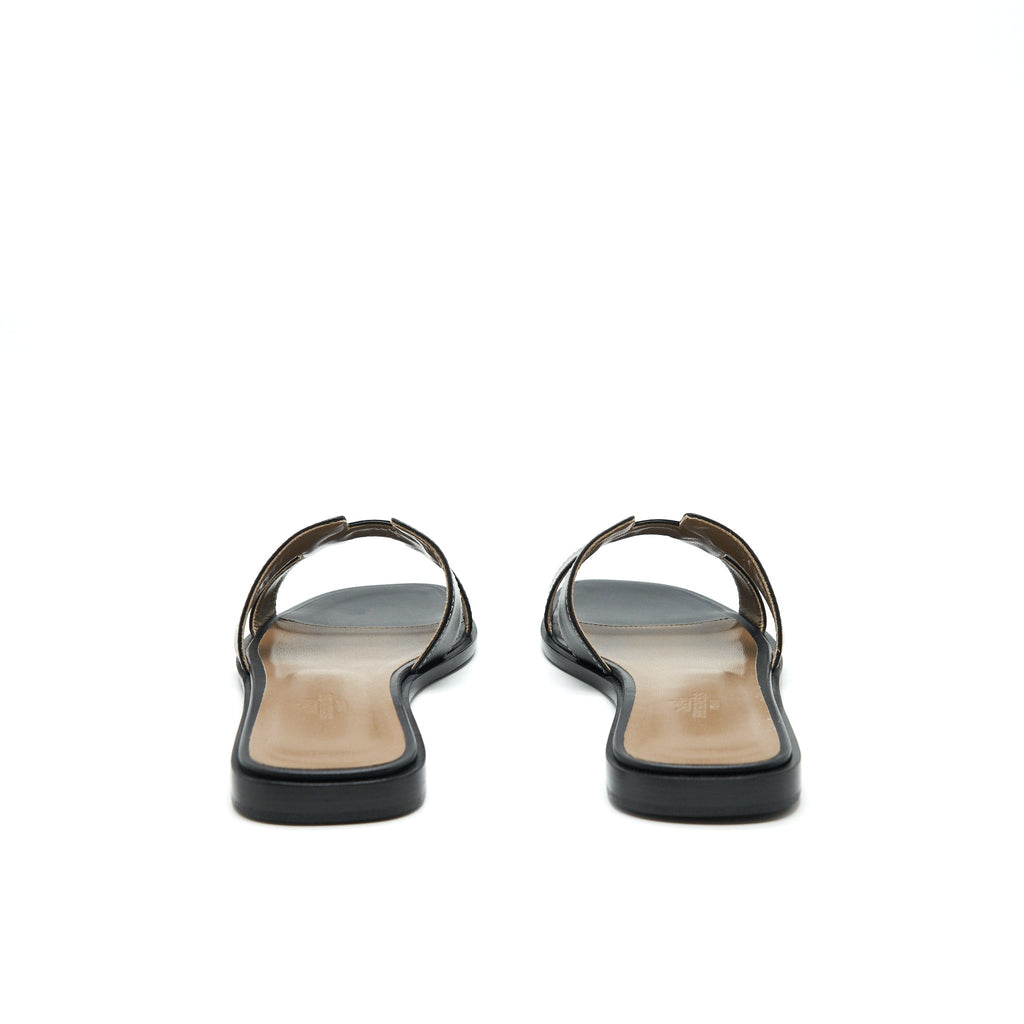 HERMES ORAN SANDAL BLACK BOX