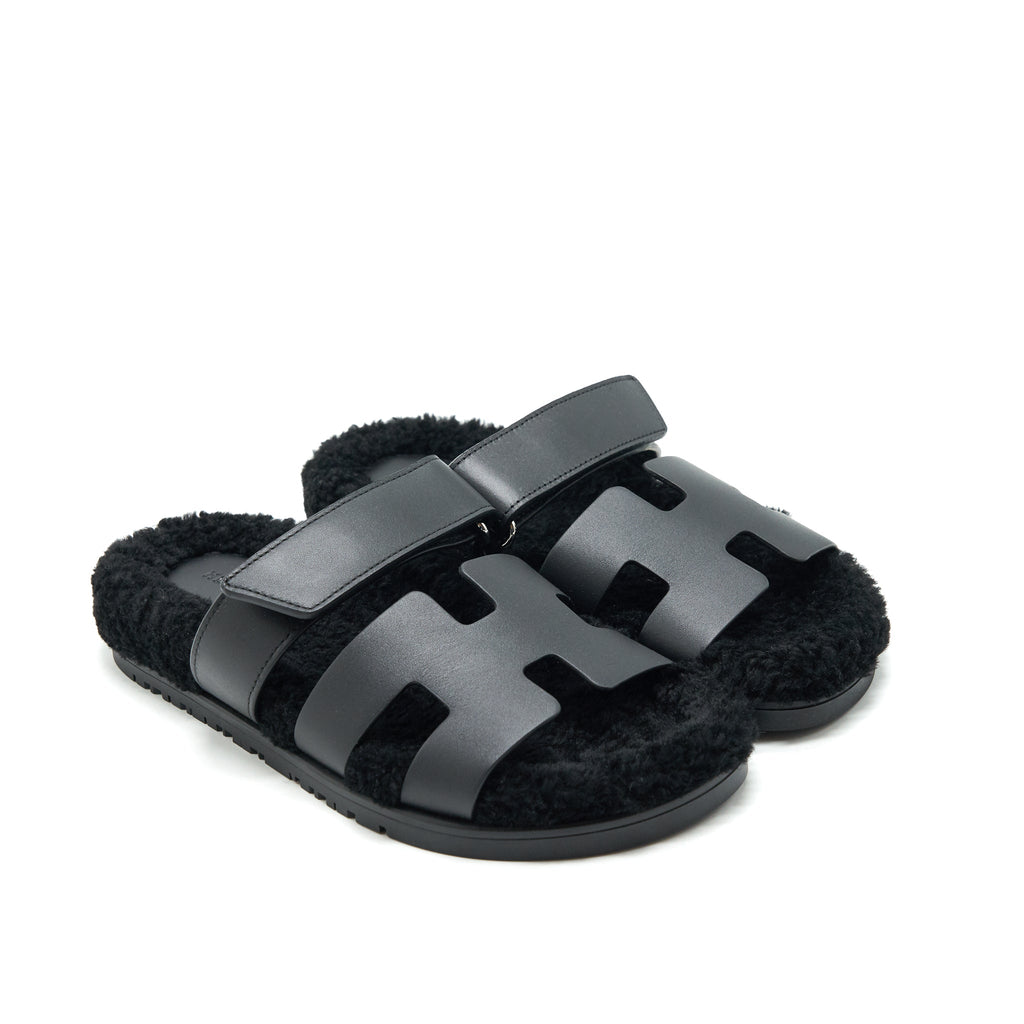HERMES CHYPRE SANDAL BLACK