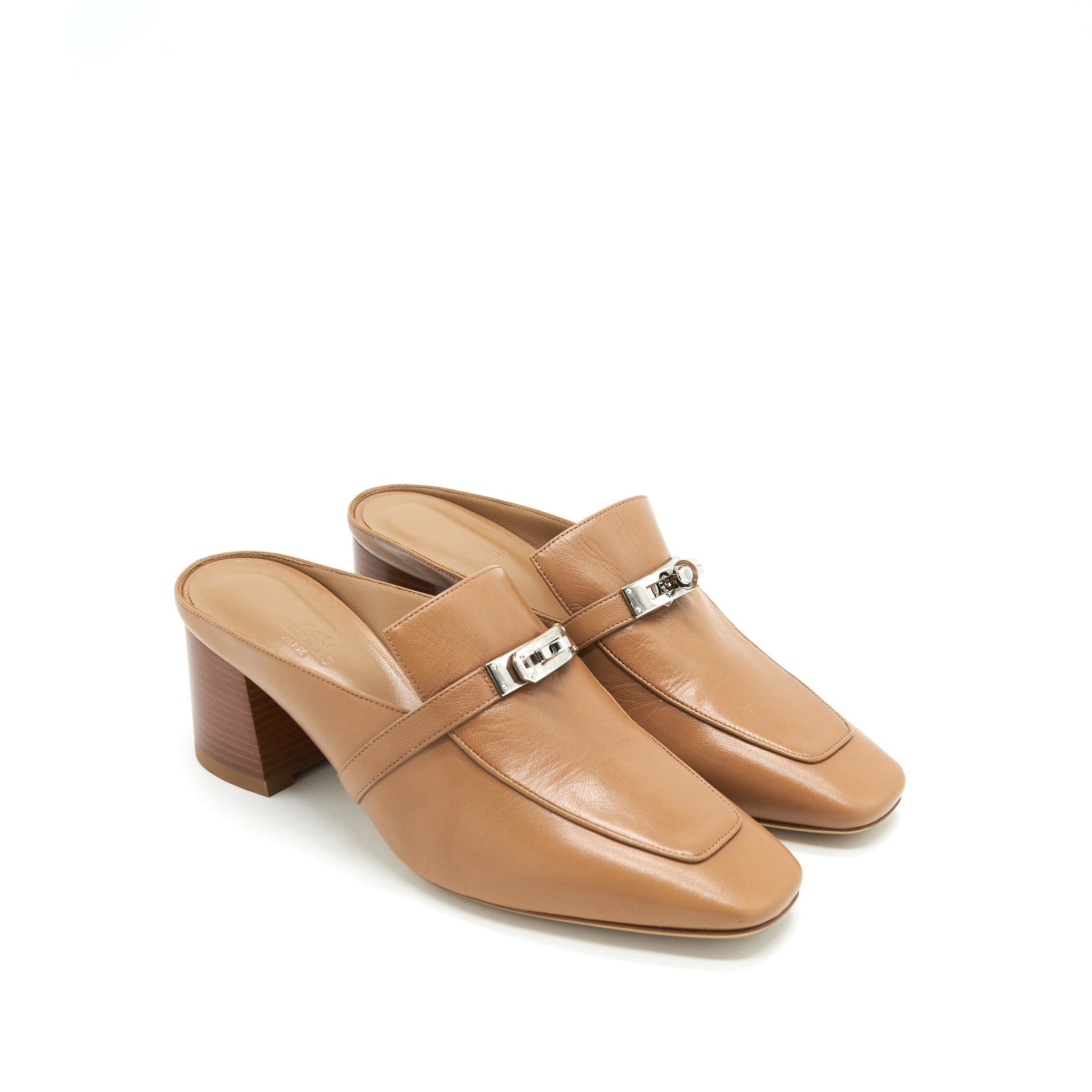 HERMES BLOSSOM MULE GOLD SHW