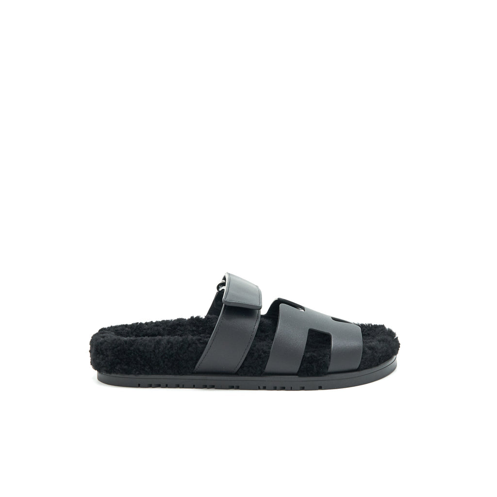 HERMES CHYPRE SANDAL BLACK