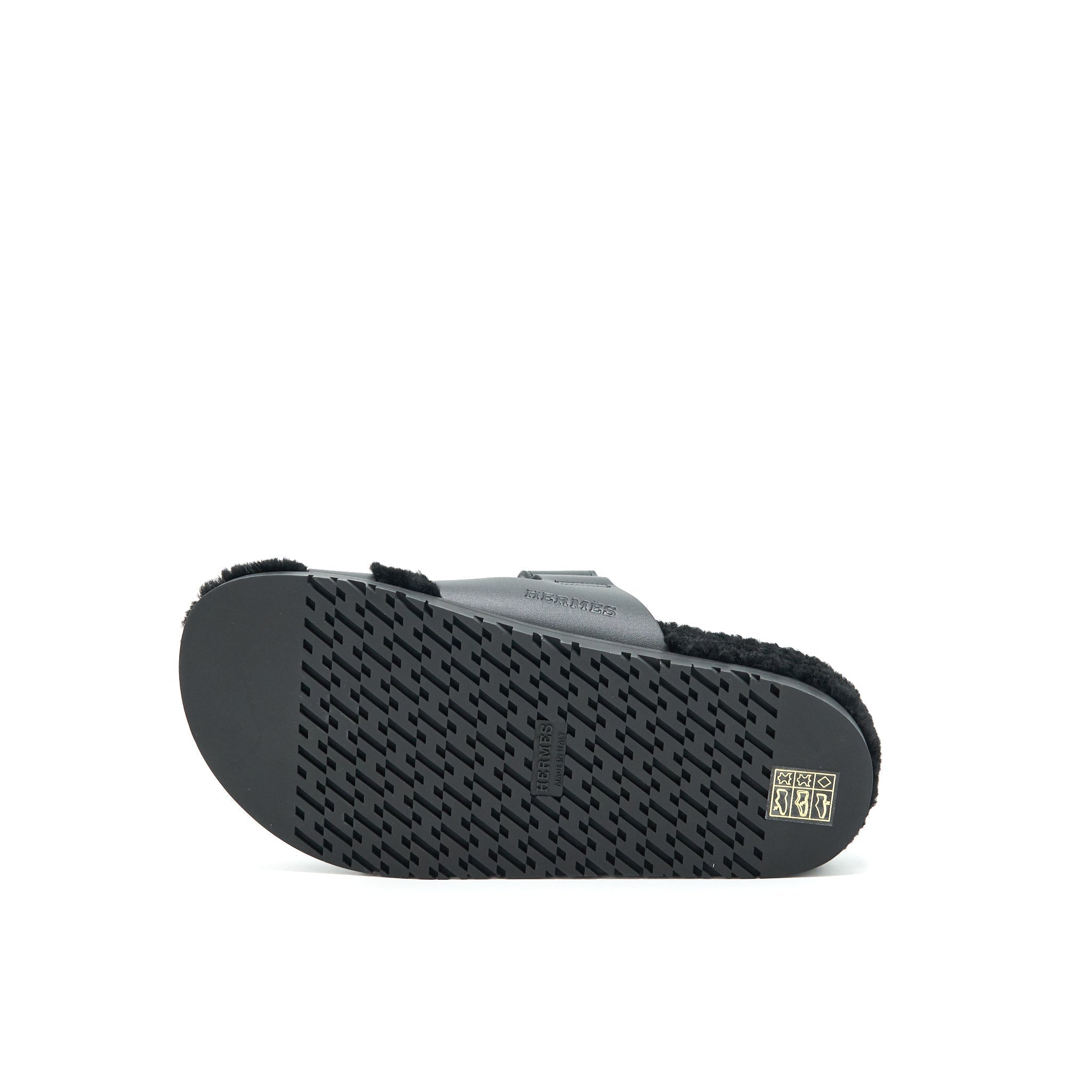 HERMES CHYPRE SANDAL BLACK