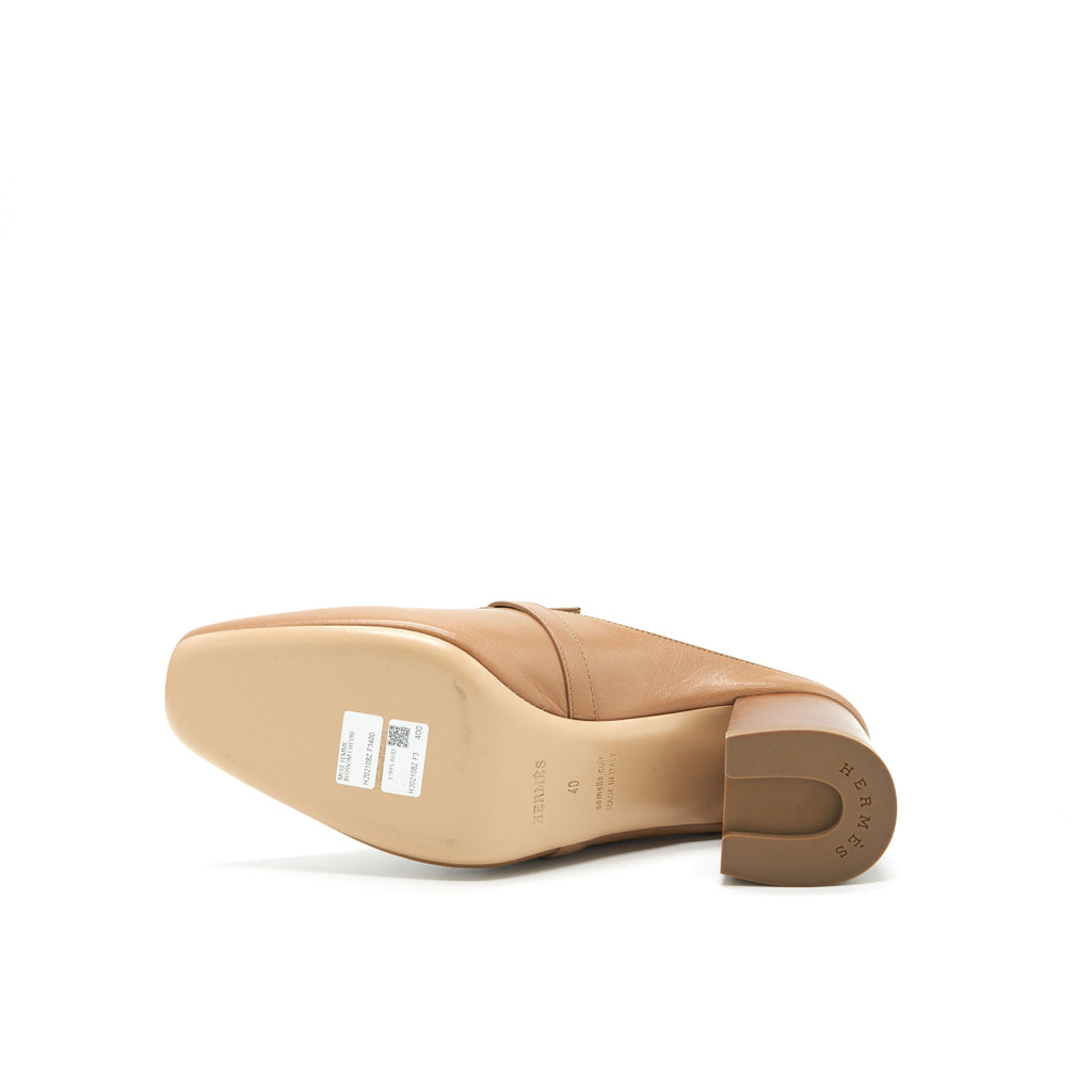 HERMES BLOSSOM MULE GOLD SHW