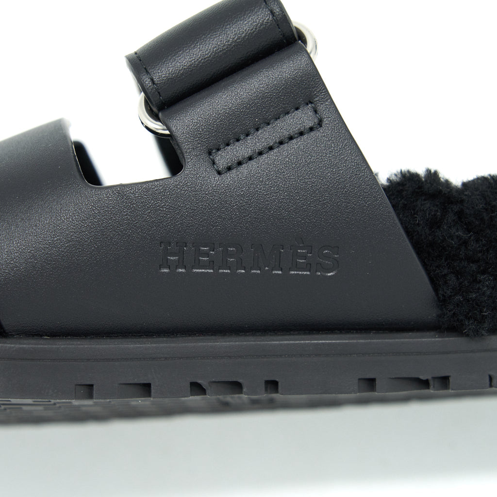 HERMES CHYPRE SANDAL BLACK