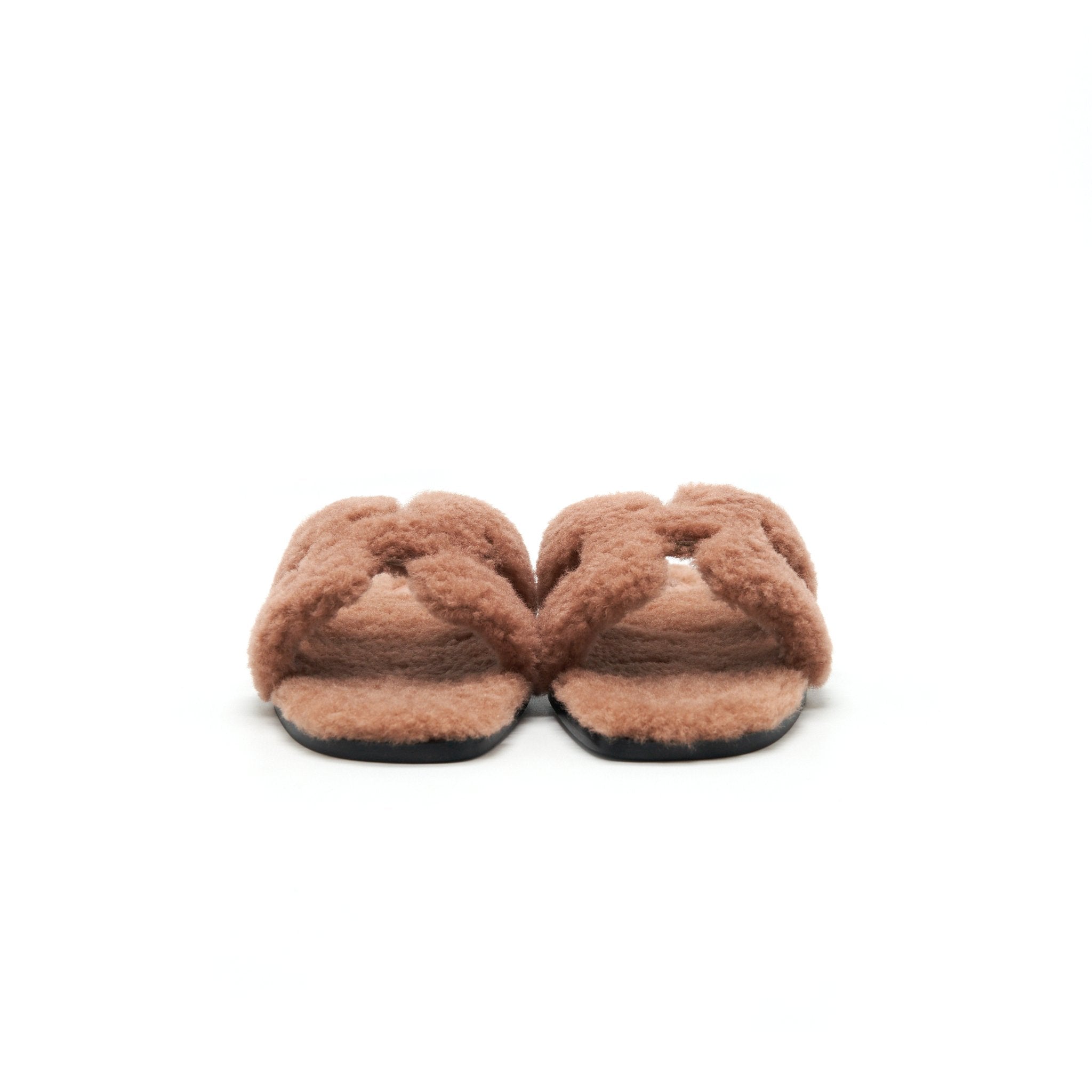 HERMES SANDALE ORAN PEAU LANINEE ROSE AUBE