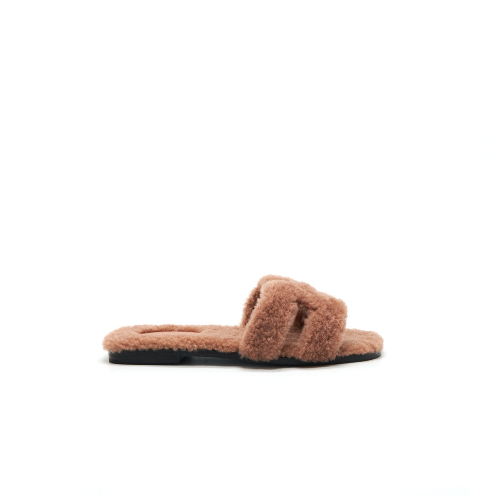 HERMES SANDAL ORAN PEAU LANIENEE ROSE AUBE