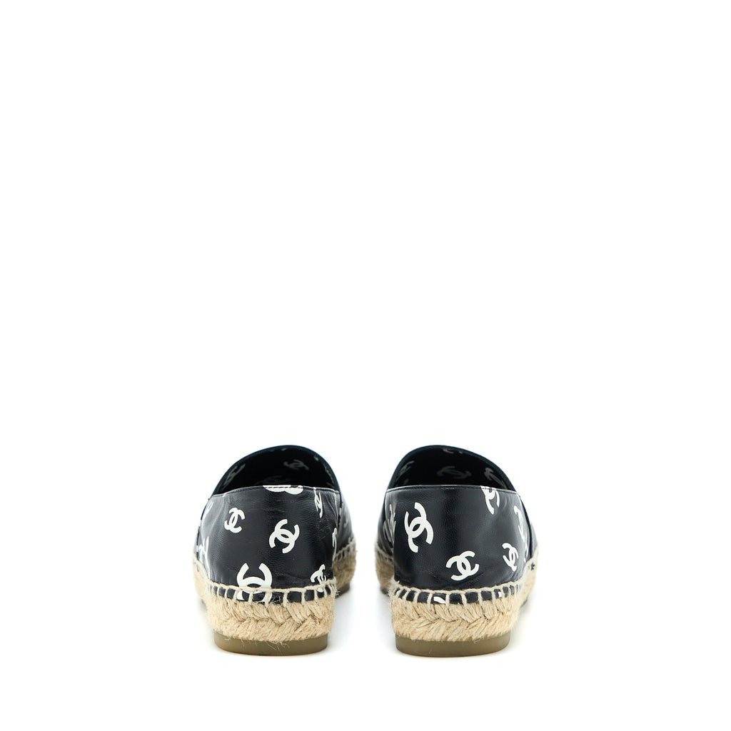 CHANEL SMALL CC LOGOS ESPADRILLES BLACK / WHITE