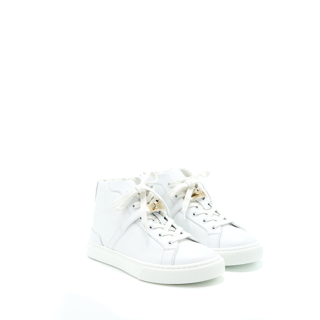 HERMES DAYDREAM SNEAKER KELLY BUCKLE CALFSKIN BLANC LGHW