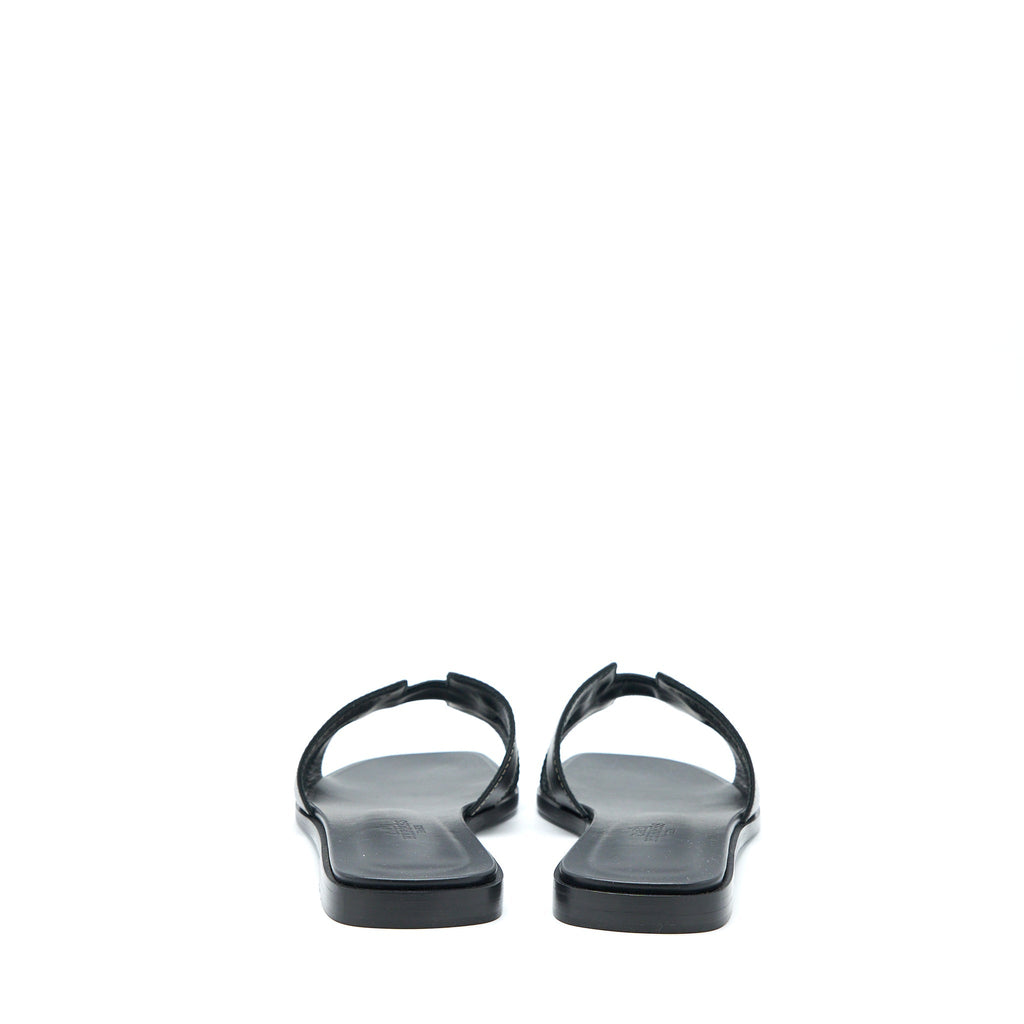 HERMES ORAN SANDAL CALFSKIN BLACK