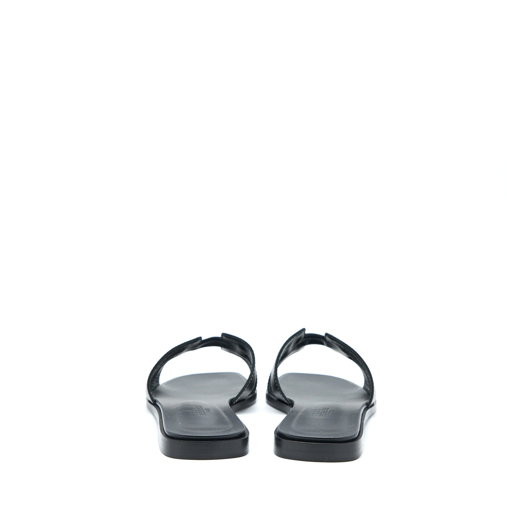HERMES ORAN SANDAL CALFSKIN BLACK