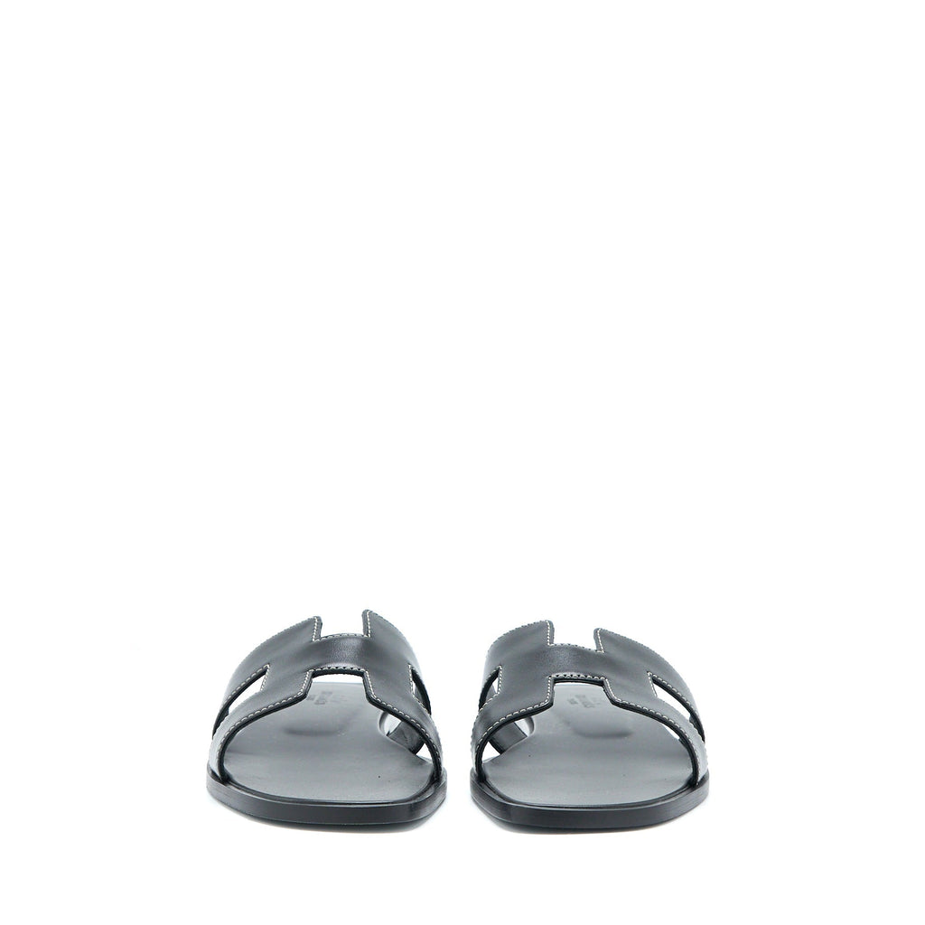 HERMES ORAN SANDAL CALFSKIN BLACK