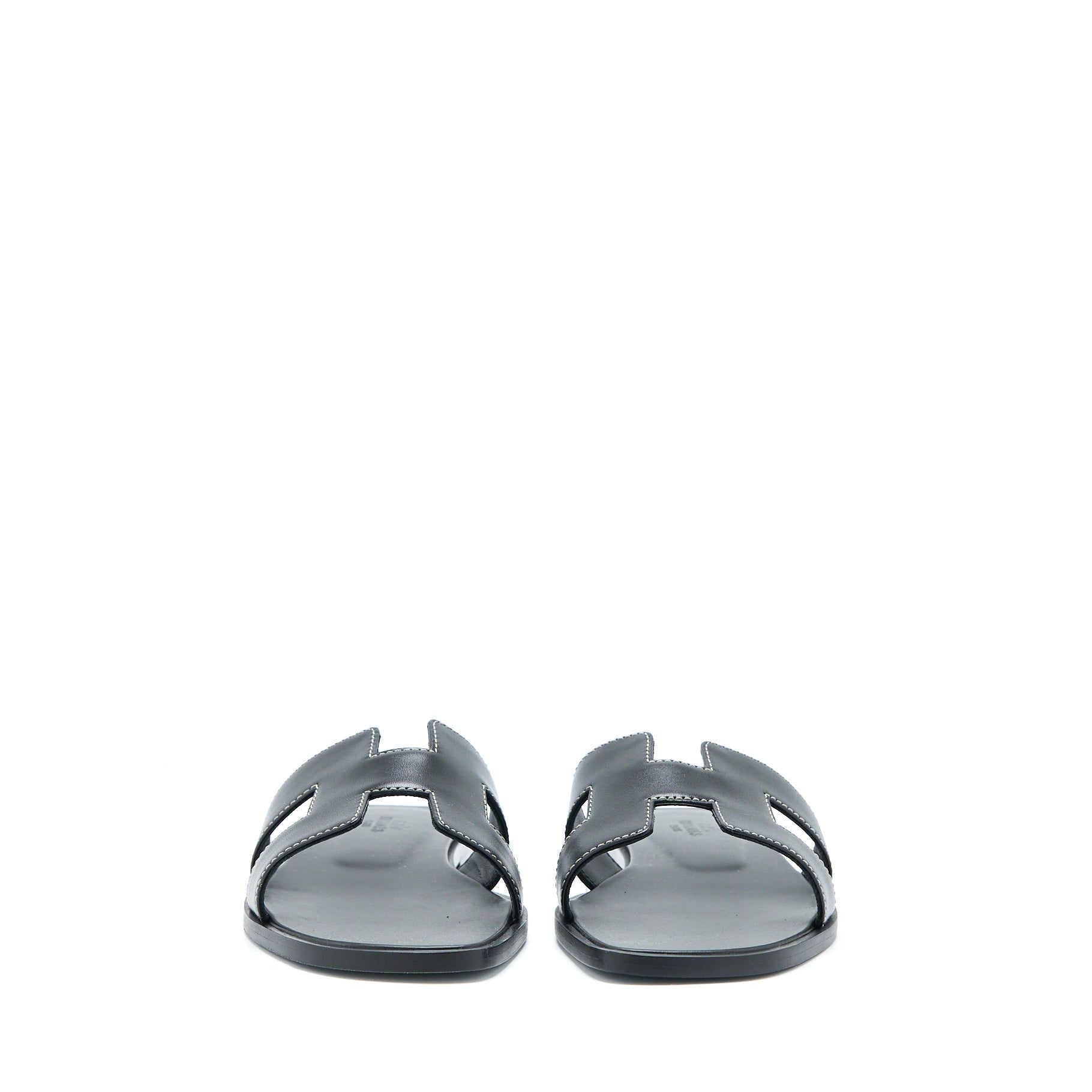 HERMES ORAN SANDAL CALFSKIN BLACK
