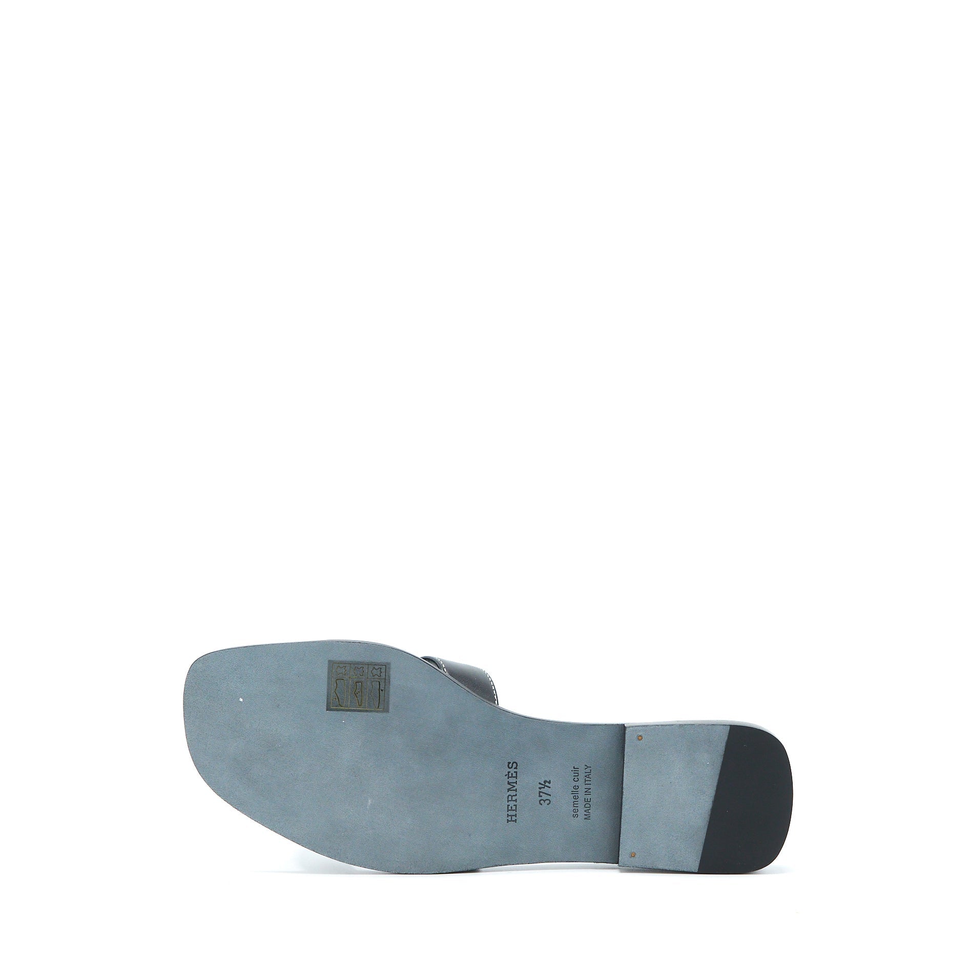 HERMES ORAN SANDAL CALFSKIN BLACK
