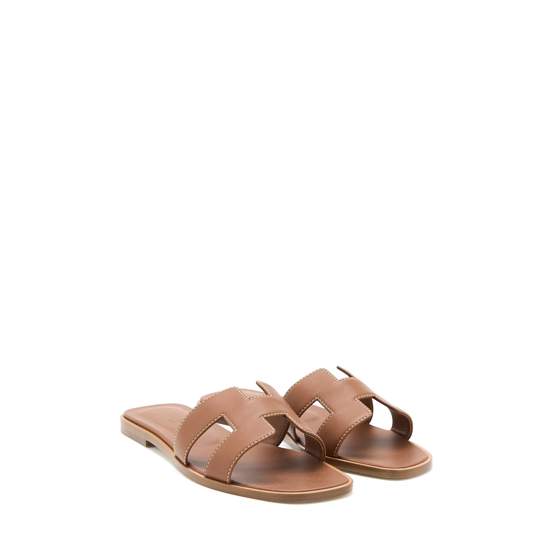 HERMES ORAN SANDAL CALFSKIN GOLD
