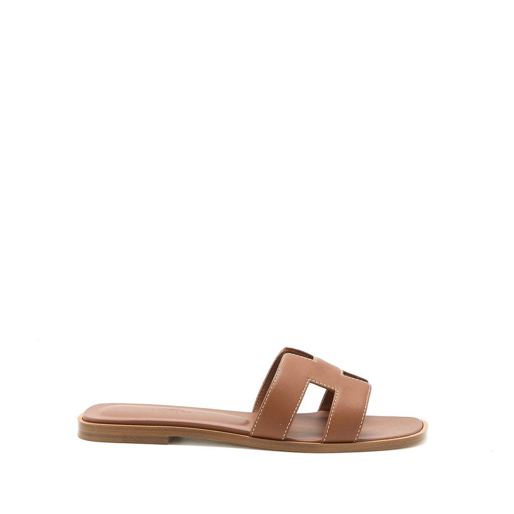HERMES ORAN SANDAL CALFSKIN GOLD
