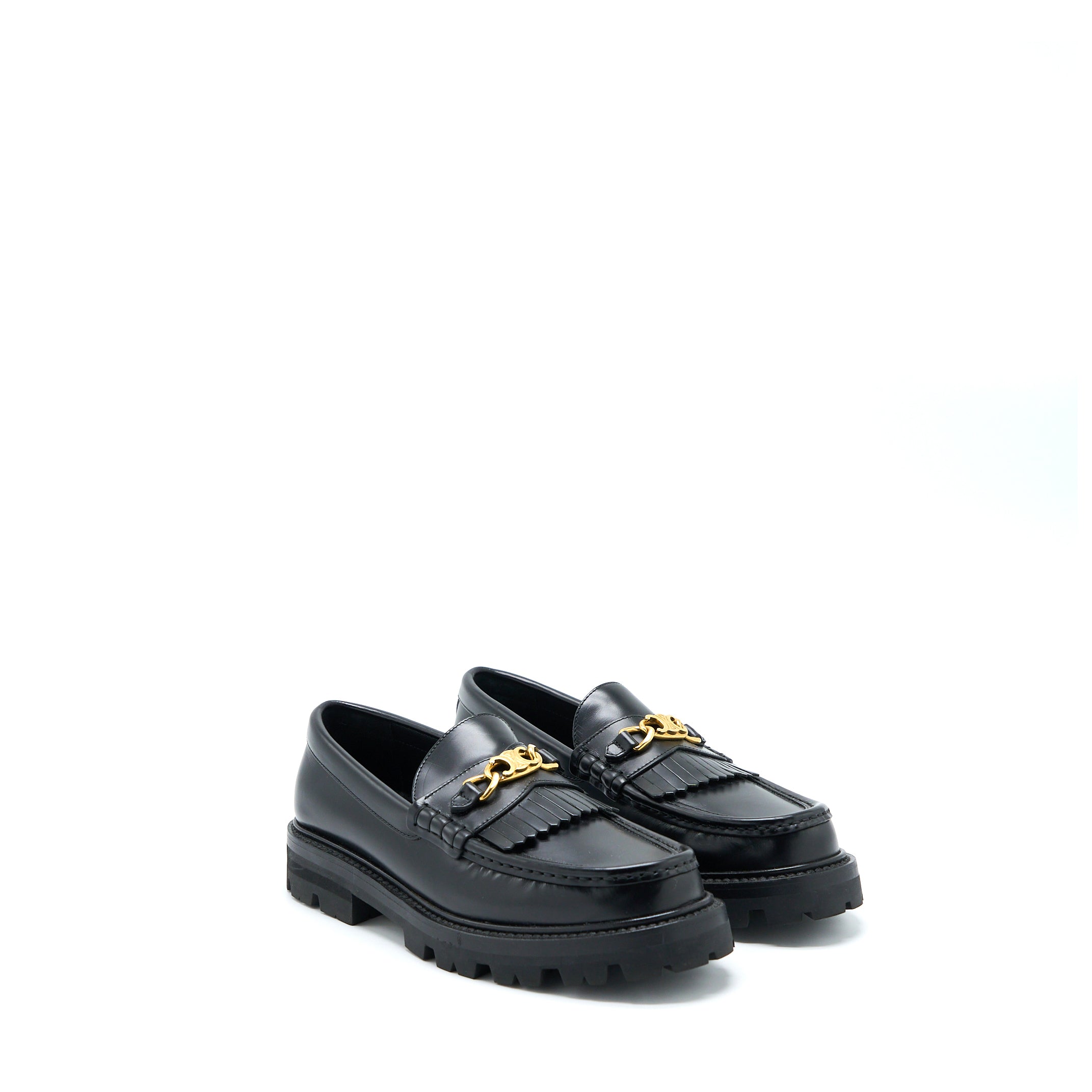 CELINE TRIOMPHE CHUNKY LOAFER CALFSKIN BLACK GHW