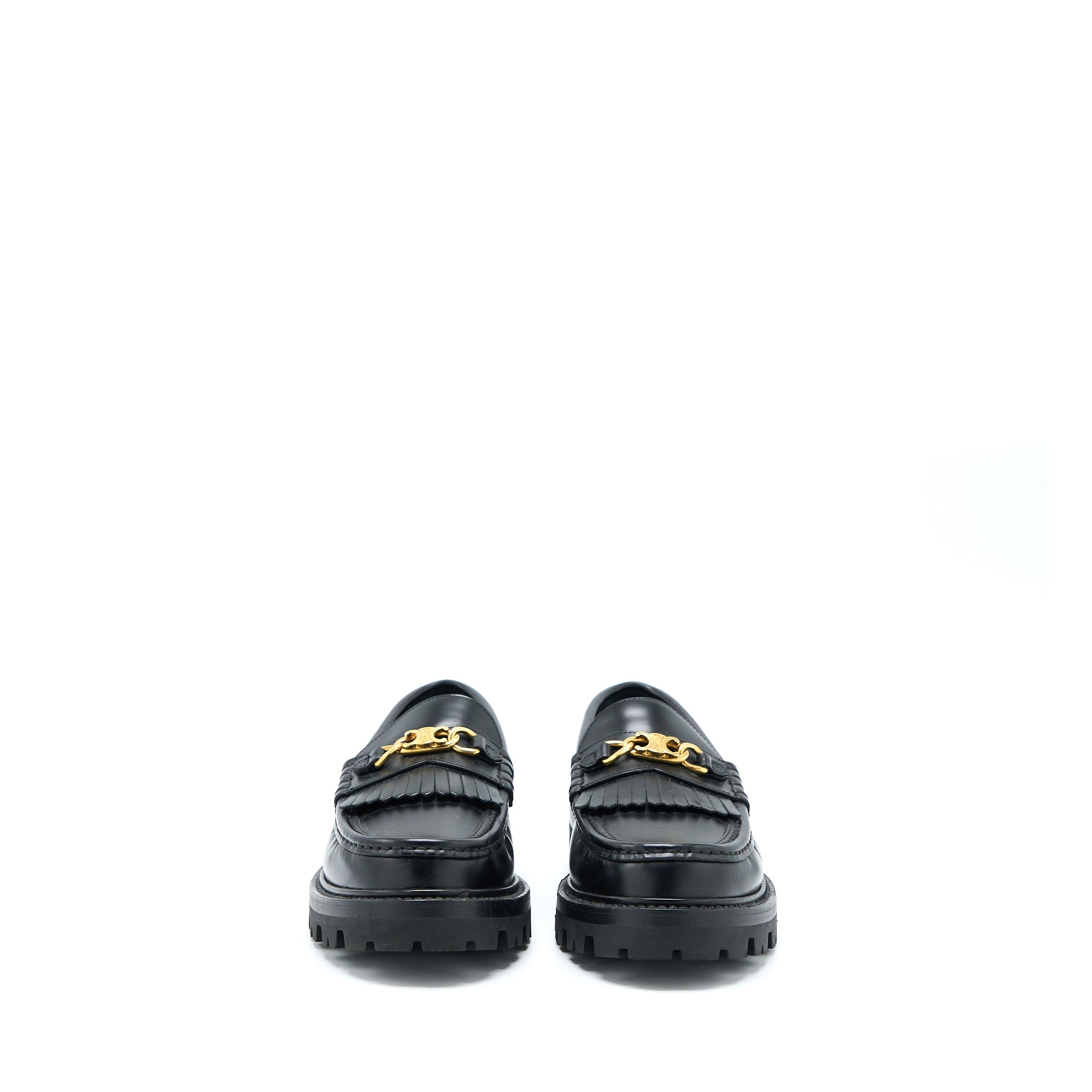 CELINE TRIOMPHE CHUNKY LOAFER CALFSKIN BLACK GHW
