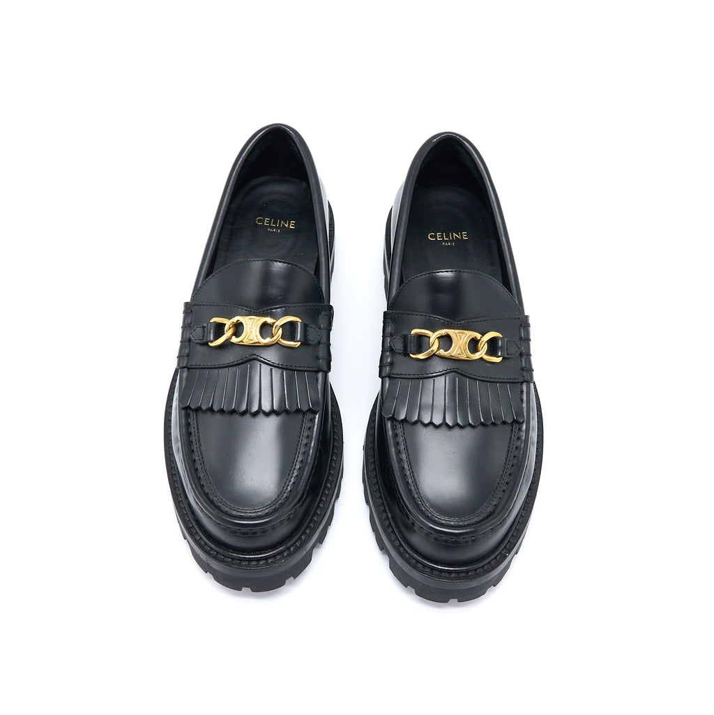 CELINE TRIOMPHE CHUNKY LOAFER CALFSKIN BLACK GHW