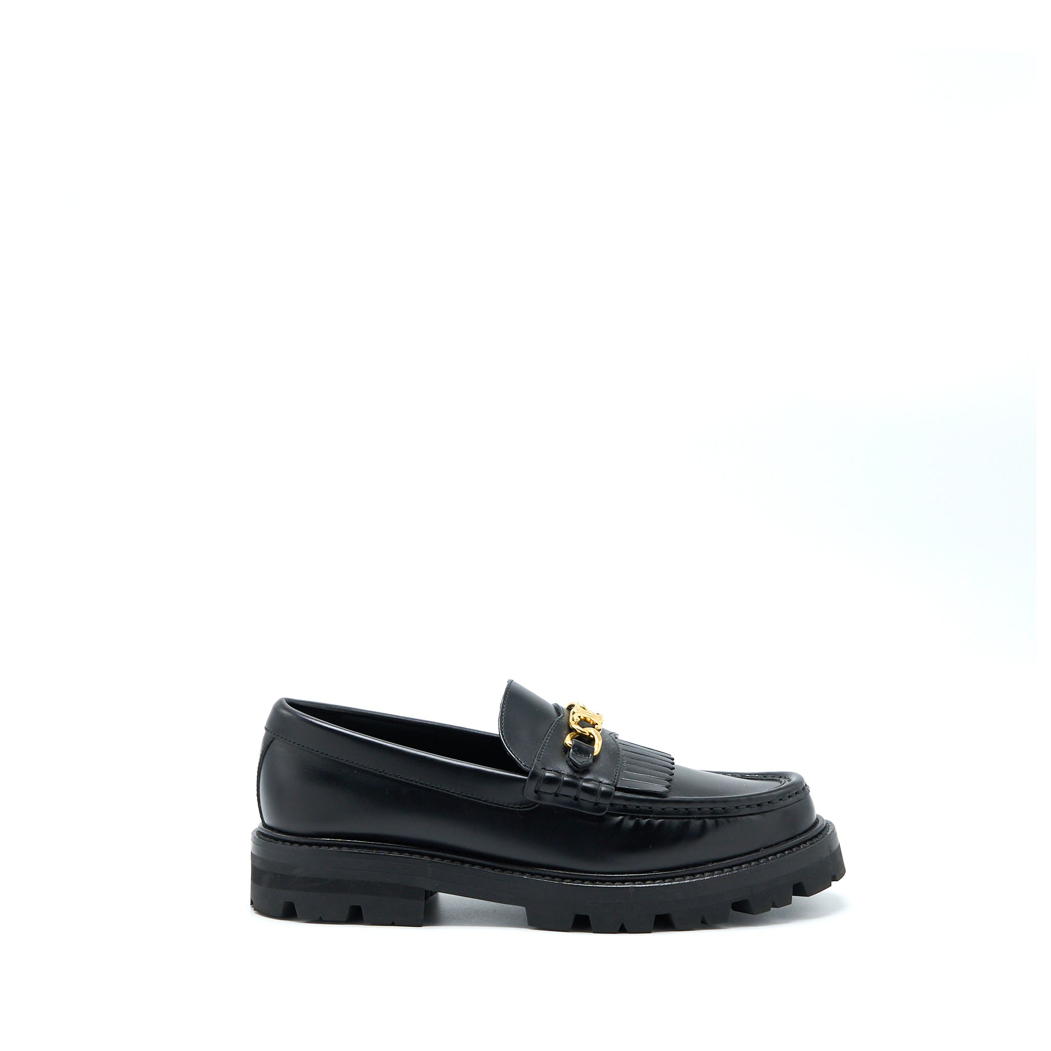 CELINE TRIOMPHE CHUNKY LOAFER CALFSKIN BLACK GHW
