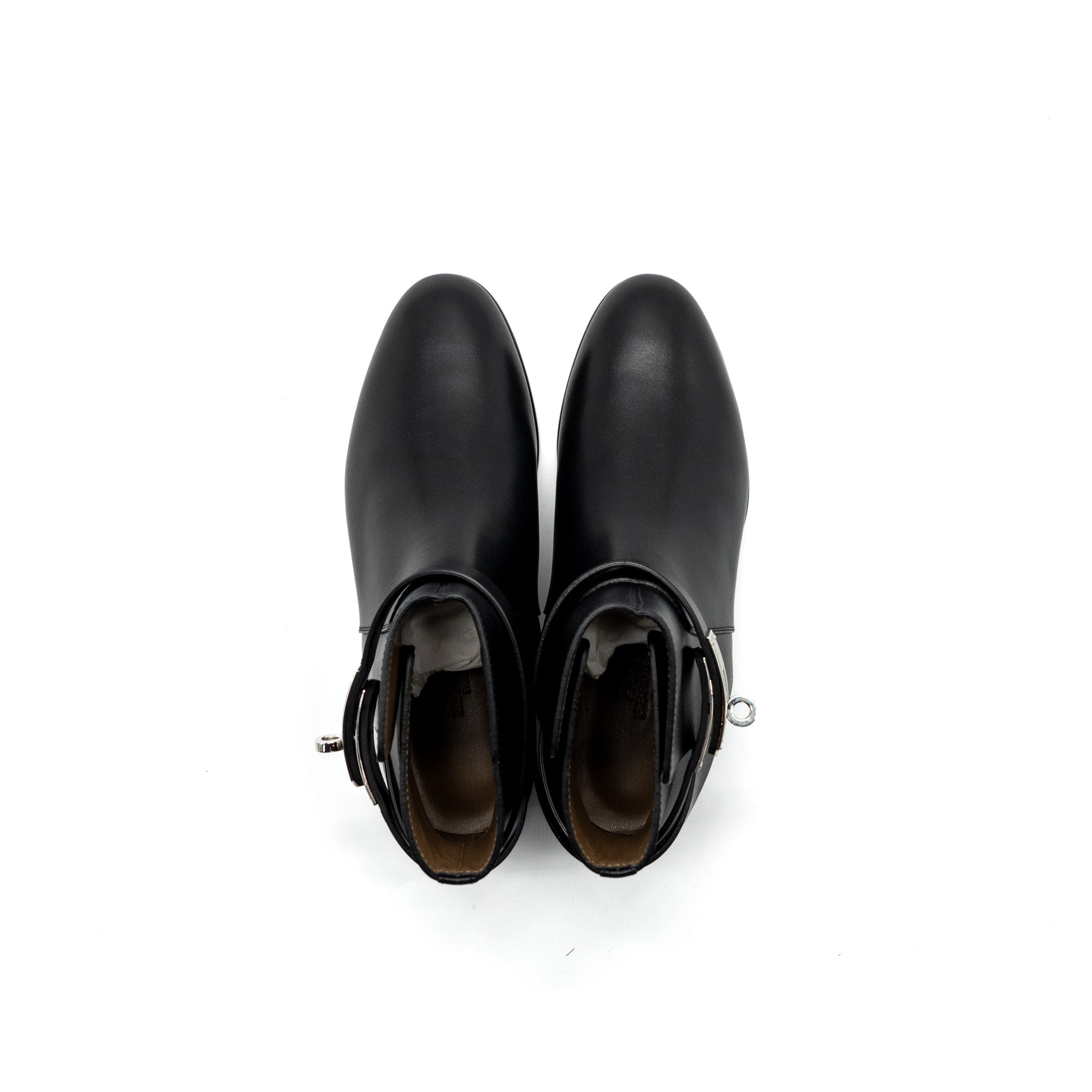 HERMES NEO ANKLE BOOTS CALFSKIN BLACK SHW