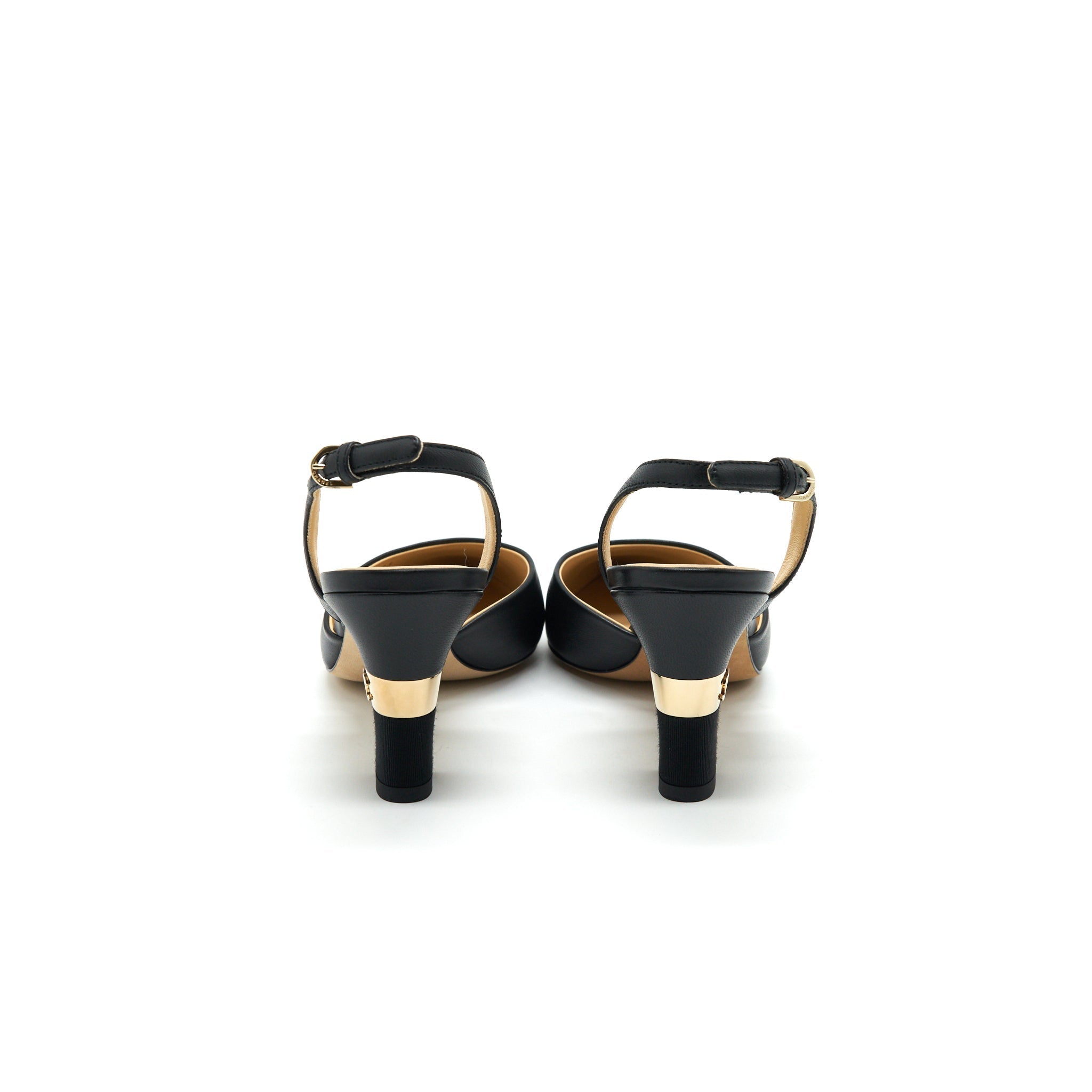 CHANEL C MID HEELS SLING BACK