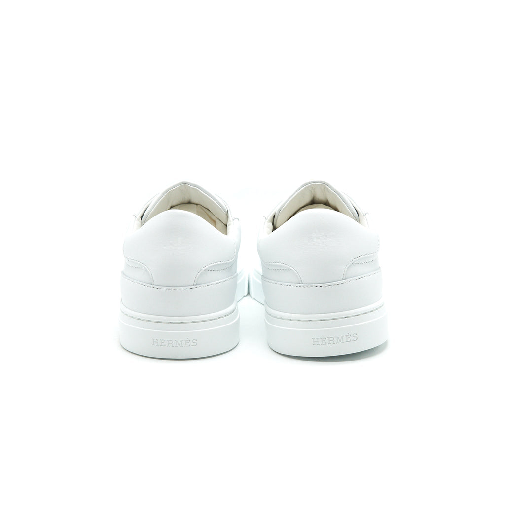 HERMES DAY SNEAKER CALFSKIN WITH ICONIC ROSE GOLD PLATED KELLY BUCKLE