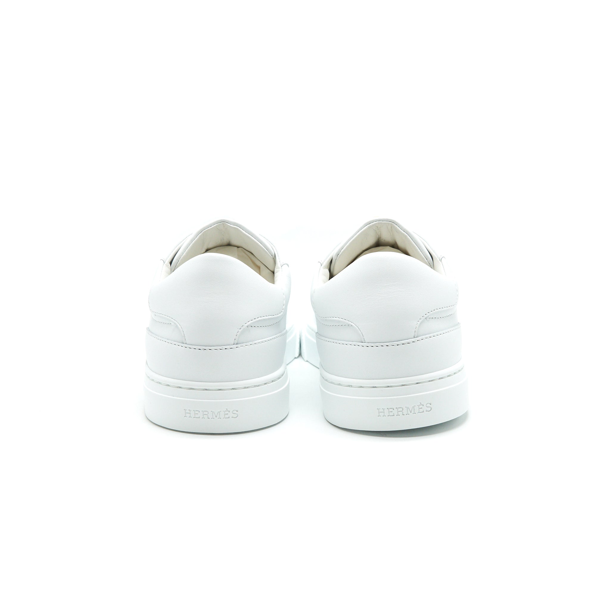 HERMES DAY SNEAKER CALFSKIN WITH ICONIC ROSE GOLD PLATED KELLY BUCKLE