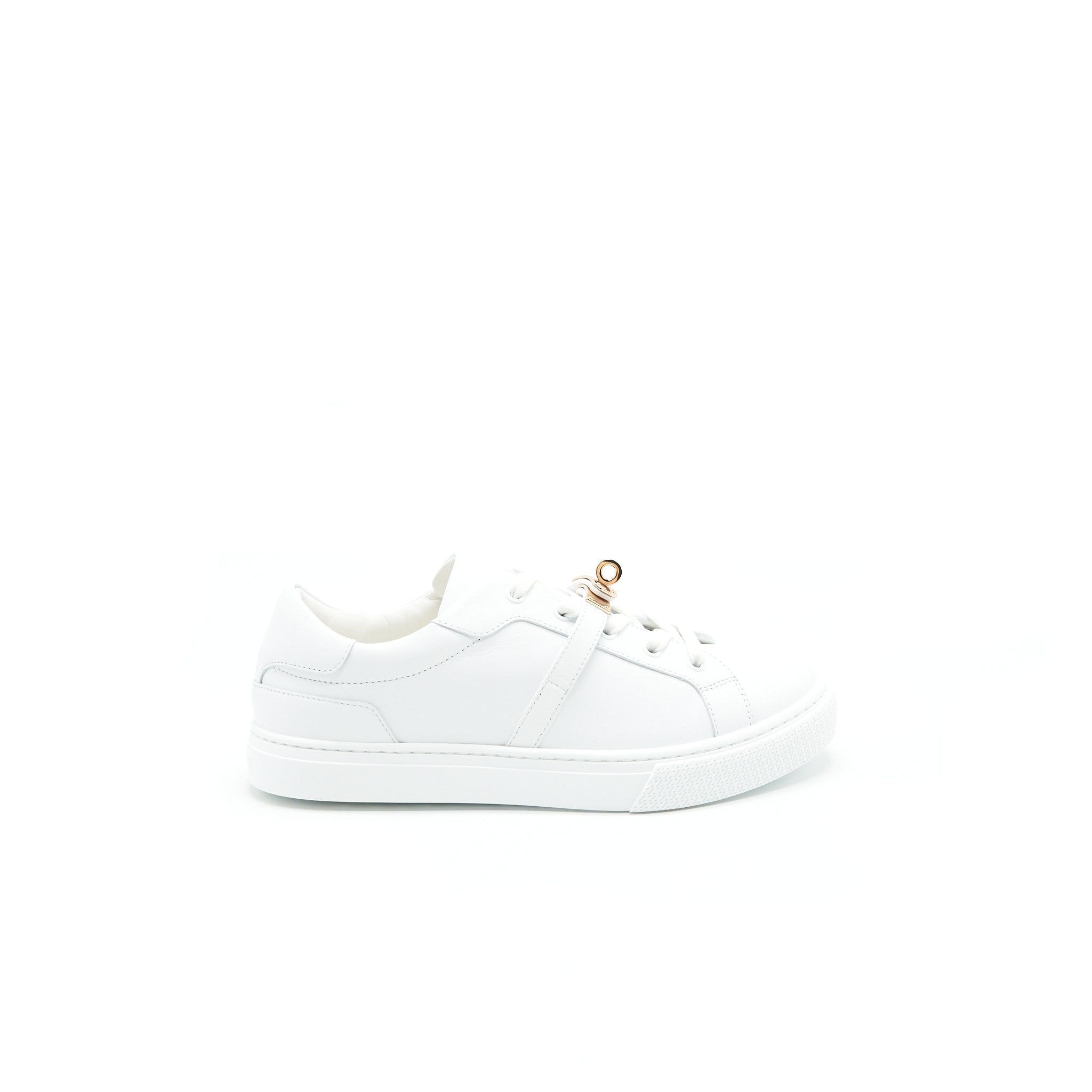 HERMES DAY SNEAKER CALFSKIN ROSE GOLD PLATED KELLY BUCKLE