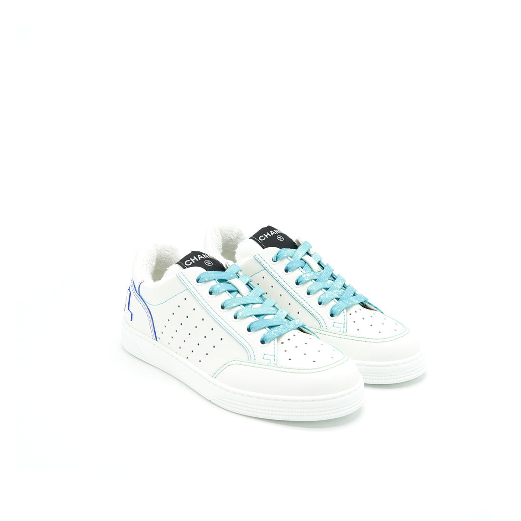CHANEL 21SS TRAINERS WHITE/ LIGHT BLUE
