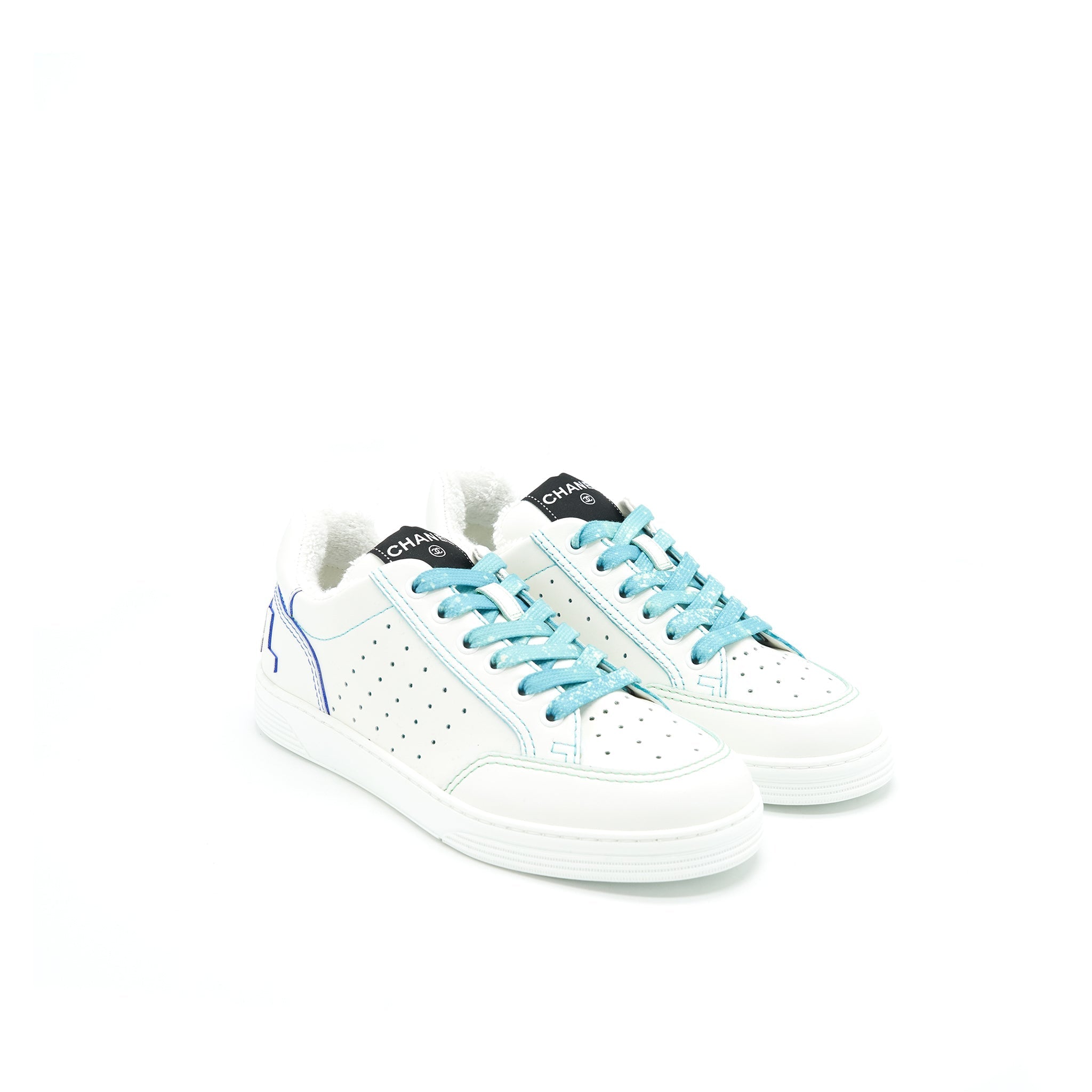 CHANEL 21SS TRAINERS WHITE/ LIGHT BLUE