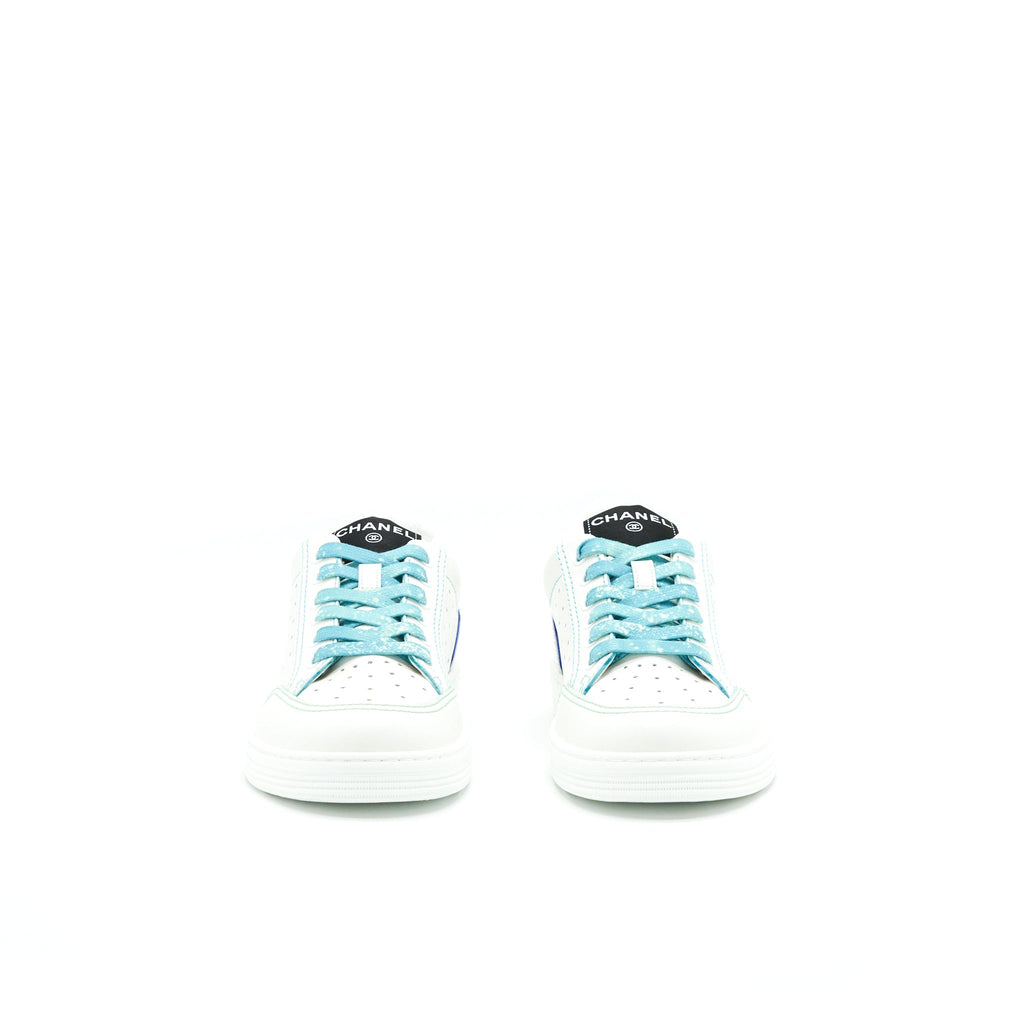 CHANEL 21SS TRAINERS WHITE/ LIGHT BLUE