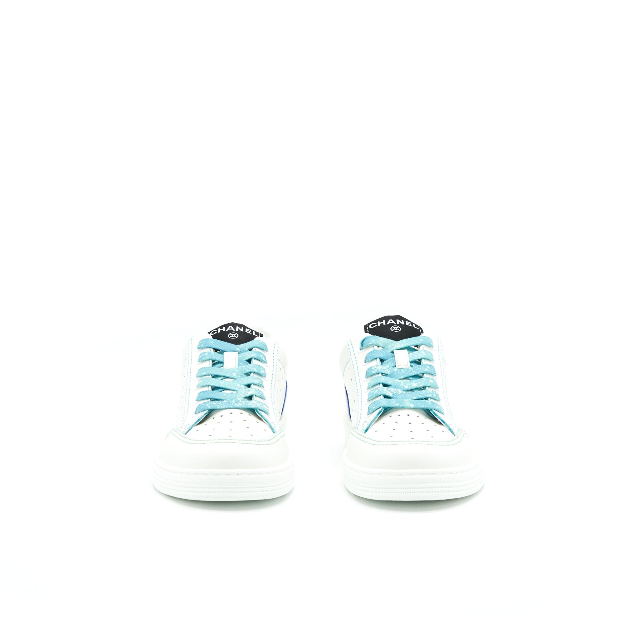 CHANEL 21SS TRAINERS WHITE/ LIGHT BLUE