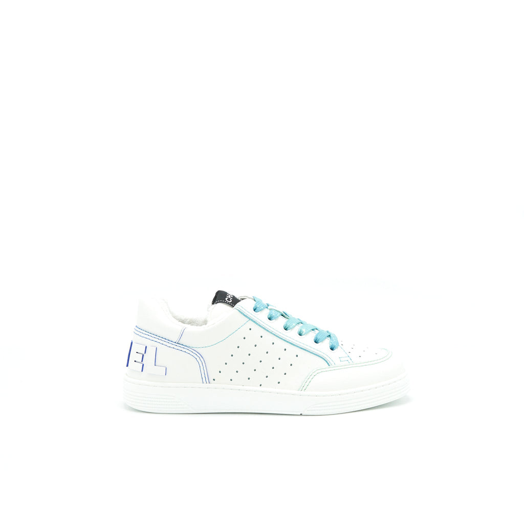 CHANEL 21SS TRAINERS WHITE/ LIGHT BLUE