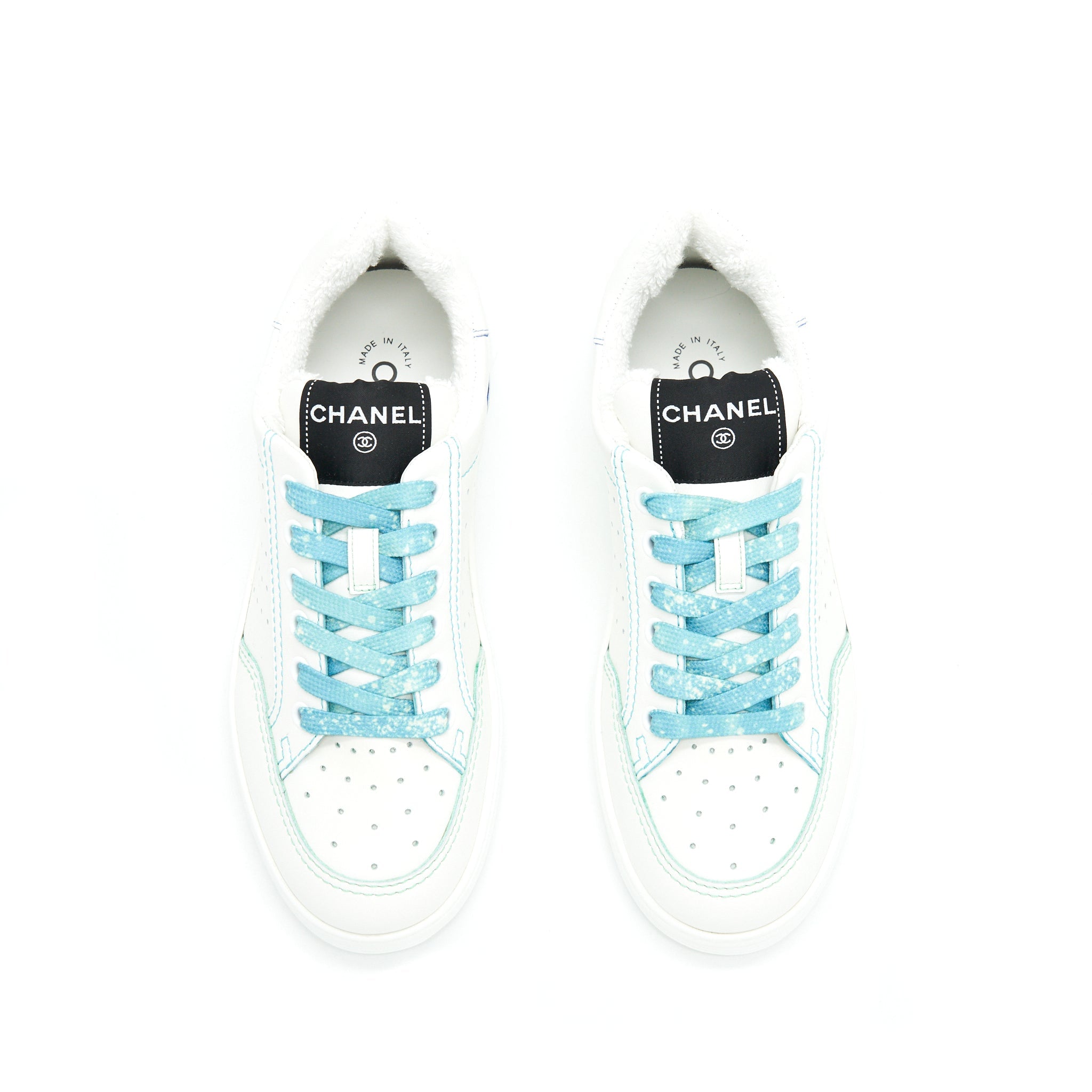 CHANEL 21SS TRAINERS WHITE/ LIGHT BLUE
