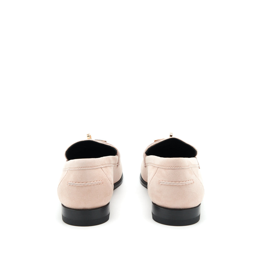 HERMES DESTIN LOAFER CHEVRE VELOURS ROSE OPALINE RGHW