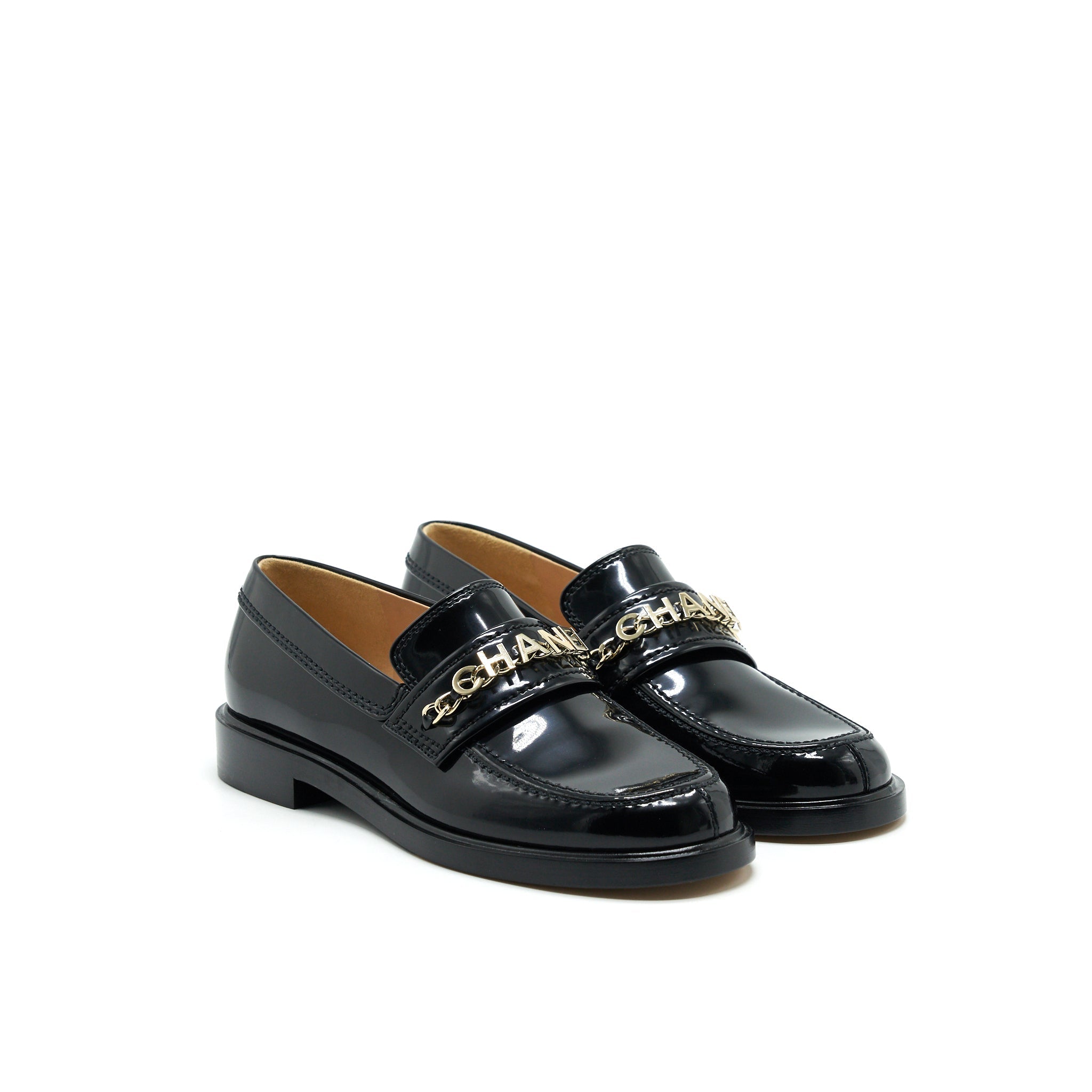 CHANEL LEATHER LOAFER BLACK GHW