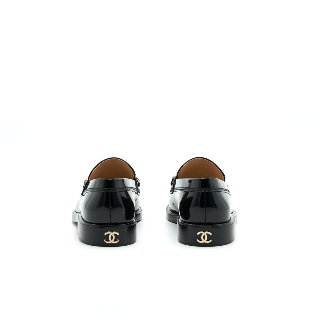 CHANEL LEATHER LOAFER BLACK GHW