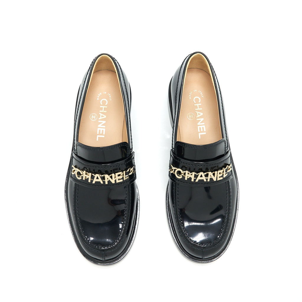 CHANEL LEATHER LOAFER BLACK GHW