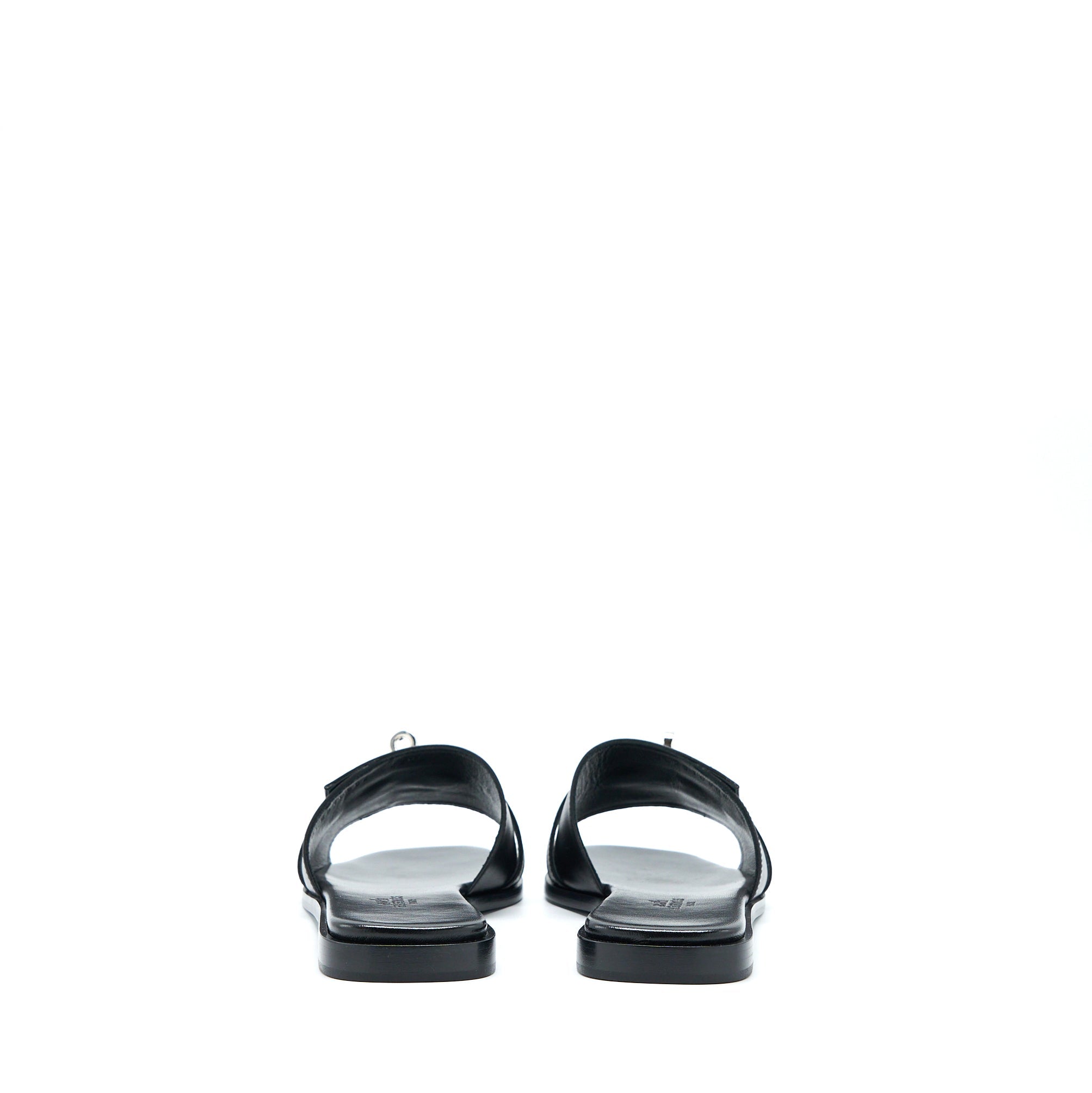HERMES GIULIANO SANDAL CALFSKIN BLACK SHW