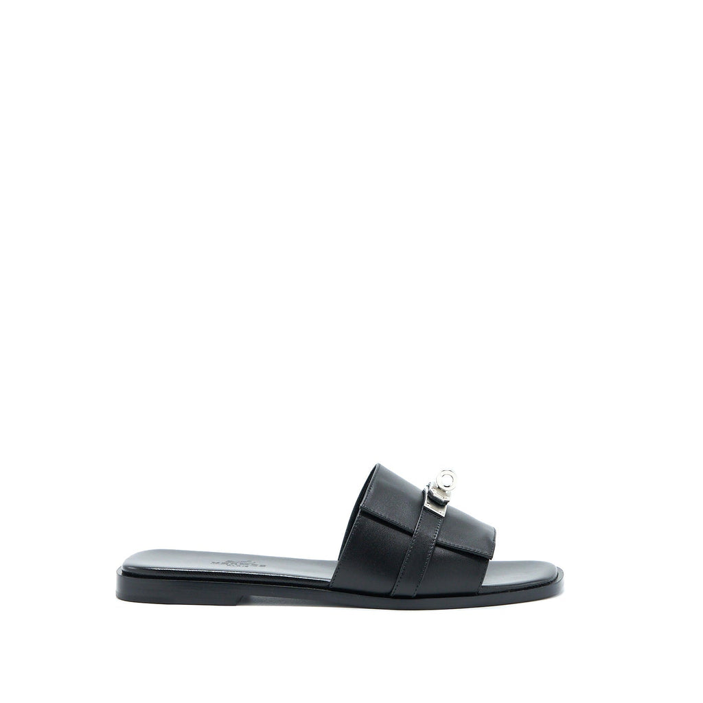 HERMES GIULIANO SANDAL CALFSKIN BLACK SHW